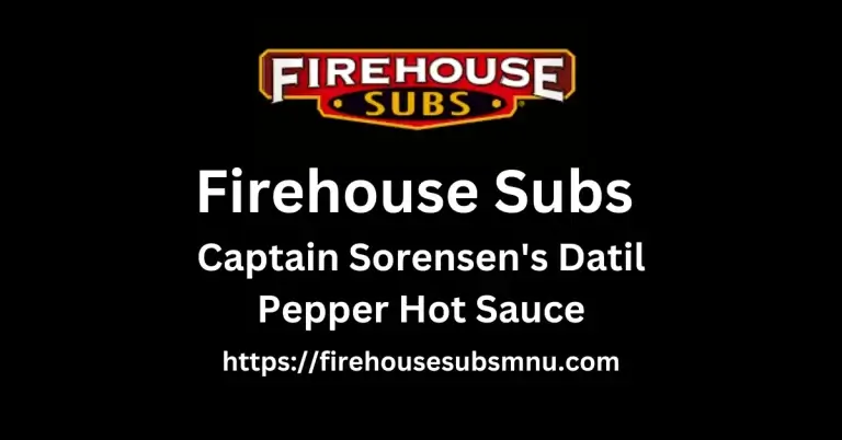 Firehouse Subs Captain Sorensen's Datil Pepper Hot Sauce